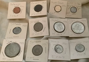 Lot of 12 Caribbean coins - Jamaica, Bahamas, Curacao, Cayman Islands, Brit Cari - Picture 1 of 9