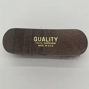 Spazzola per scarpe vintage 100% crine di cavallo - Made in USA - manico in legno 6,5" - Foto 1 di 5