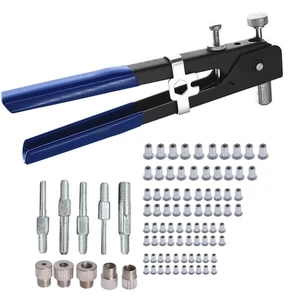 86 piezas M3-M8 tuercas de remache ciegas inserto roscado y pistola de remache herramienta kit de remachado manual - Imagen 1 de 16