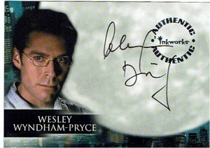 Angel Season 1 Inkworks Autograph Card A2 Alexis Denisof as Wesley Wyndham-Pryce - Picture 1 of 2