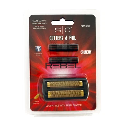 Juego de cabezal y cortador de lámina dorada de repuesto para afeitadora Stylecraft Rebel | SC555G Foto 1 de 4