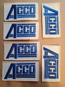 Vintage ACCO FACTORY MOTOR PARTS COMPANY (6 Patches) 2" x4" **FREE SHIPPING** - Picture 1 of 2