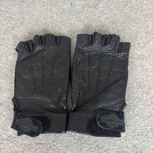 Harley-Davidson Fingerless Genuine Leather Gloves Black Size Women’s Medium - Bild 1 von 5