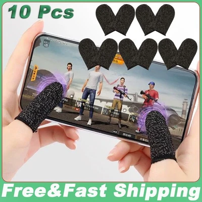10 PCS Screen Gaming Finger Sleeve Game Controller Mobile Sweat Proof Gloves - Image 1 of 4