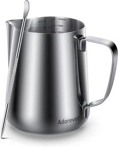 Brocca per schiumatura latte 350 ml/600 ml/900 ml/1500 ml (12 once/20 once/32 once/50 once) cottura a vapore Pi - Foto 1 di 7