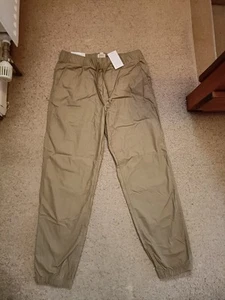 Mens Youth Boys Girls H&M Cargo Combat Beige Lightweight Trousers Size Small New - Picture 1 of 5