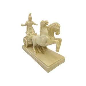 Grande Carro Romano Y Caballos Estatua De Colección Decoración Hombre Cueva Gladiador - Imagen 1 de 24