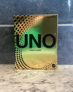 2025 Mattel UNO GOLD Edition Card Game Collectible Cards with Foil Accents  NEW - Picture 1 of 6