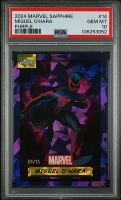 2024 TOPPS MARVEL SAPPHIRE MIGUEL O'HARA PURPLE 01/15 Spider-Man 2099  PSA 10 - Image 1 of 2
