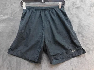 Nike Shorts Mens Small Gray Black Dri-FIT Running Printed Liner Zip 811425-074 - Picture 1 of 15