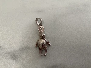 VTG 3D 'BUNNY RABBIT' MOVING HEAD ARMS & LEGS  STERLING SILVER 925 CHARm - Picture 1 of 5