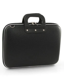 Laptop Netbook Notebook Carry Case Black PVC Rubber PC Tablet Carry On Soft Bag - Picture 1 of 14