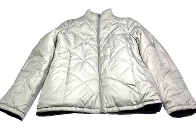 Nuevo con etiquetas Chaqueta Abrigo Puffer de Invierno Reversible Glory Desteñido para Mujer Gris Púrpura Talla 8-10 Foto 1 de 4