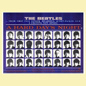 The Beatles A HARD DAY'S NIGHT Film Poster 1964 - Bild 1 von 6