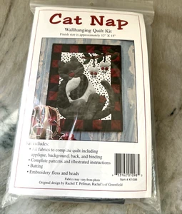 NEW Rachel Pellman CAT NAP 12"x15" Wallhanging Quilt Kit - Complete Sealed - Picture 1 of 4