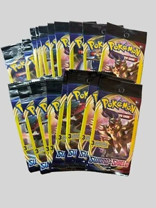 1x Pokemon Sword And Shield Base Set 3 Card Mini Booster Pack New Sealed - Picture 1 of 3