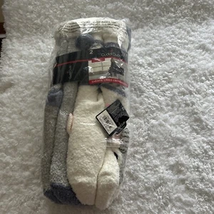 Cuddl Duds Gray White Unicorn Critter Slipper Socks Size 4-10 Pack of 2 NEW - Picture 1 of 3