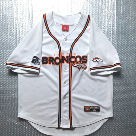 Vintage NFL Denver Broncos Embroidered Baseball Jersey | FREE SHIPPING Cover