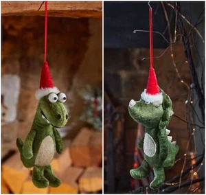 Weihnachten Dinosaurier Baumschmuck hängend Dino Plüsch Stoff Ornament Xmas T-Rex - Bild 1 von 26