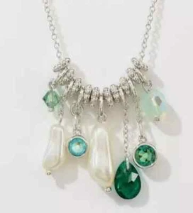 Touchstone Crystal By Swarovski Mix It Up Green Necklace NIB - Picture 1 of 2