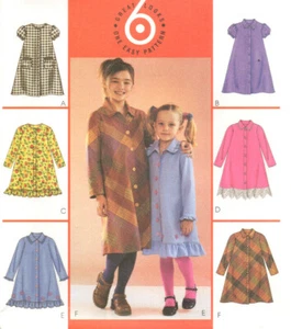 McCalls 4155 Modest Below Knee 6 Looks Button Up A-line Dress Pattern 7-12 - Picture 1 of 6