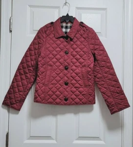 Burberry Girls' Diamond Quilted Children Jacket 12yr Red - Picture 1 of 10