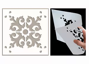 Tile Stencil 100mm Moroccan Paint Furniture Wall Floor Reusable Art Crafts TL32 - Picture 1 of 15