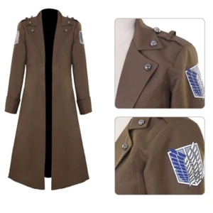 Shingeki no Kyojin Attack on Titan Anime Kostüme Mantel Lange Jacke Jacket Coat - Picture 1 of 2