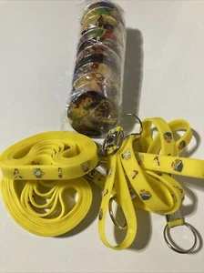 New Beauty and the Beast 12 bracelets & 12 Pins & 6 Keychains party supplies set - Picture 1 of 4