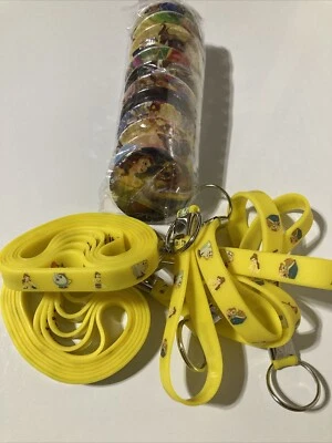 New Beauty and the Beast 12 bracelets & 12 Pins & 6 Keychains party supplies set - Image 1 of 4