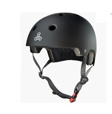 Triple Eight Dual Certified Bike and Skateboard Helmet, Black Matte, Small / Med