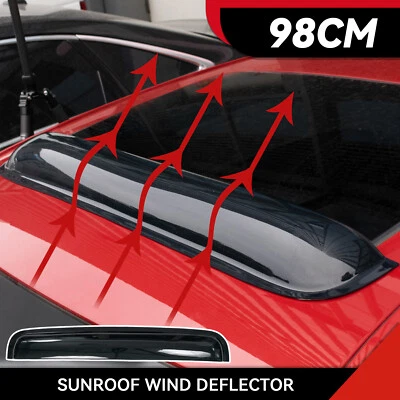 38.5" 980mm Sun/Moon Roof Top Window Sunroof Visor Vent Rain/Wind Deflector Car - Image 1 of 4