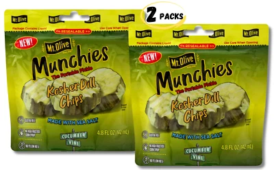 Mt. Chips de eneldo kosher Olive Munchies 4,8 OZ -2 PAQUETES Foto 1 de 2