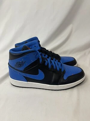 Nike Air Jordan 1 Retro Mid Royal Paint Splatter 554724-048 Talla de hombre 11.5 Foto 1 de 4