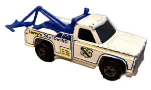 Camión grúa Hot Wheels White Ramblin' 1974 Larrys remolque Hong Kong LEER - Imagen 1 de 15