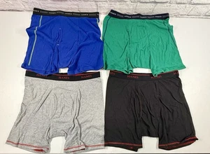 *BRAND NEW* 4 Pair Hanes Men Boxer Briefs Underwear Soft Cotton Size Large L 15” - Picture 1 of 1
