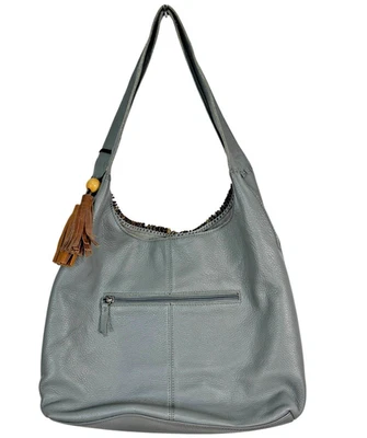 The Sak Huntley Cuero Gris Hobo Bolso de Hombro Cartera Borla Bolso Dije Clásico Foto 1 de 4