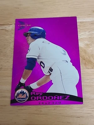 1999 Pacific Prism Holographic Purple /320 Rey Ordonez #95 Mets $$$ - Image 1 of 2