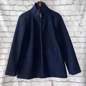 J.Crew NWT Wool Blend Winter Coat Women's Navy Blue Size 4 - Picture 1 of 9