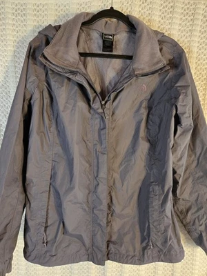 Chaqueta North Face para mujer XL DryVent impermeable abrigo de lluvia con capucha cremallera completa gris Foto 1 de 4