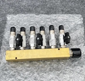 Carbon Inc. 108985-02 2 Way 6 Port Manifold W/ Koolace QD3-MSG4 male Disconnect - Picture 1 of 21