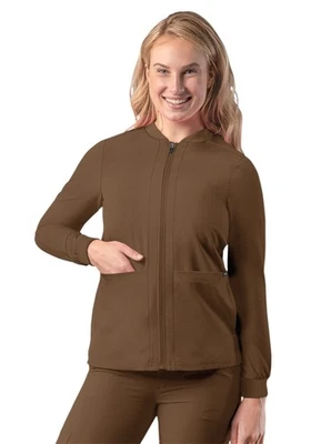 Adar Addition Scrubs For Women - Zippered Bomber Scrub Jacket - Image 1 of 4
