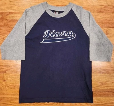 Camisa Korn Talla L Manga 3/4 Gigante Años 90 Jonathan Davis Brian Welch Nu Metal KoЯn Foto 1 de 4