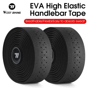 WEST BIKING Bicycle Handlebar Tape PU EVA Road Bike Handle Bar Tape Straps - Picture 1 of 9