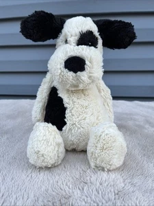 Jellycat of London Plush Bashful Black Spot Cream White Puppy Dog Small - Picture 1 of 4