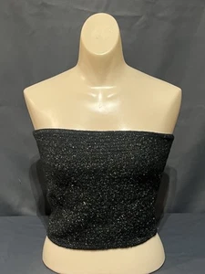 Top corto Express para mujer negro y dorado sin mangas - Imagen 1 de 4
