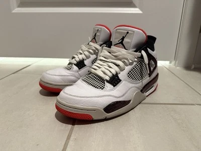 Air Jordan 4 Retro Pale Citron/Bright Crimson 10.5M  Foto 1 de 4