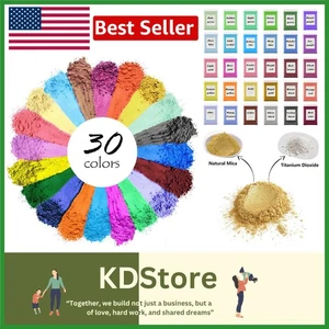 30-Color Shimmer Mica Powder Set for Crafts & Resin - Picture 1 of 8