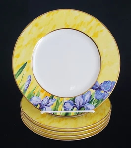 (5) MIKASA PURPLE IRIS BONE CHINA AD003 HOMAGE TO VAN GOGH SALAD PLATES 7 5/8" - Picture 1 of 11