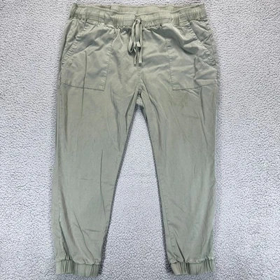Buffalo David Bitton Green Womens XL Tapered Leg Stretch High Rise Joggers - Image 1 of 4